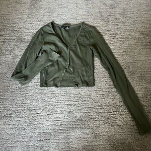 Long Sleeve Shirt. Slit in the Middle